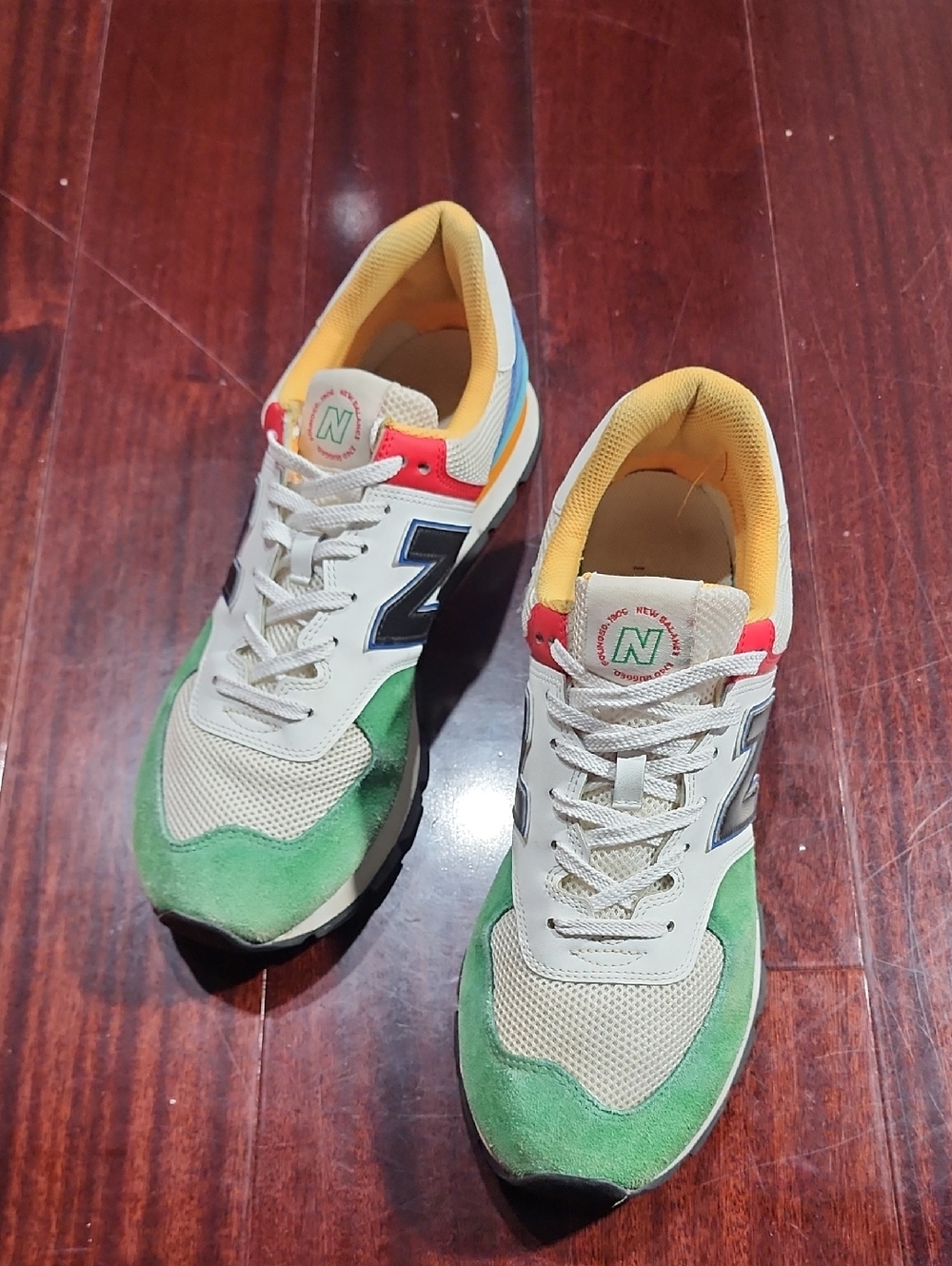 New Balance 574 Rugged Mens Sz 12 Varsity Green Athletic Shoes Comfort - Picture 3 of 10